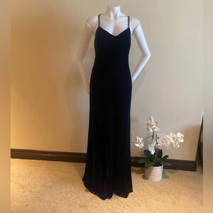 Navy Velvet Maxi Ralph Lauren Dress